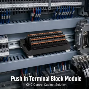 0.2-1.5mm² 300V 17.5A 1 Input 6 Output Straight in Terminal Block Module with Pure Copper Contact for CNC Machine Wiring