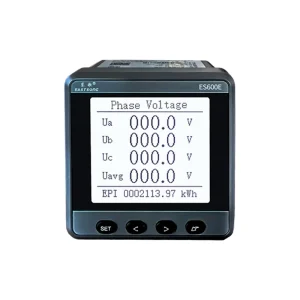 0.5S Class High Precision ES600E K3 Three phase Power Meter 4DI+2DO Relay Output Pulse RS485 IP65 Protection 8 Digit