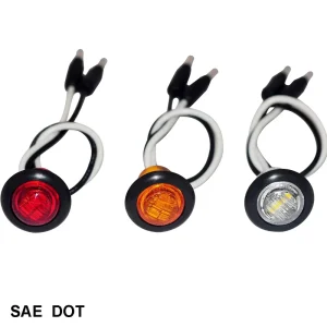 0.75″ Mini Round LED Marker & Clearance Light Trailer Side Marker Light