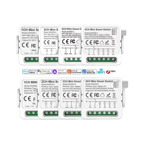 1 2 3 4 Gang Tuya Wifi Zigbee Smart Light Wireless Remote Control Breaker Switch Module Relay Home Automotion Alexa Voice