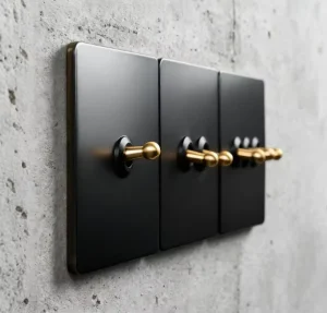 1/2/3/4 Gang Wall Mounted Brass Toggle Switch Stainless Steel Panel Universal UK European French Socket