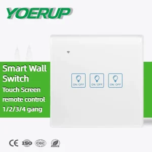 1/2/3/4 Gang Wifi Light Switch Touch Screen Inteligente Electric Home Products Works Alexa Google Home 3 Gang Smart Wall Switch