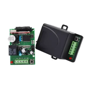 1-Channel 433MHz Learning Waterproof Anti-Shock Universal Remote Control Switch 100m Range AAA Battery