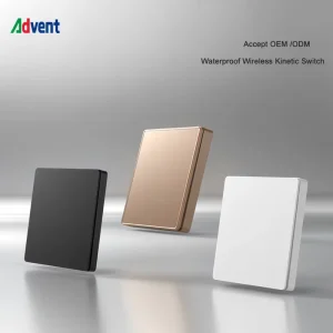1 Gang Kinetic Wireless Wall Switch Battery Operated Remote Lighting Controller for Hotel Office Renovation Projects
