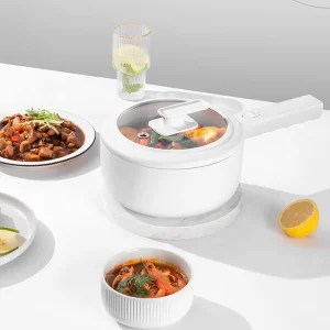 1.5L Electric Cooker Multi Function All In One Pot Double Layer Household Noodle Cooker Non Stick Pot Hot Pot Smart Cooker