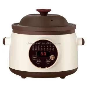 1.8 2.8 3.8 5 6L Electric Intelligent Reservation Function Easy to Clean Purple Clay Soups Pot Ceramic Stew Pot Slow Cooker