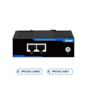 10/100/1000M 6kV/10kV Hi-Net Industrial PoE Surge Protector DIN Rail RJ45 Ethernet Lightning Arrester SPD for Network Device