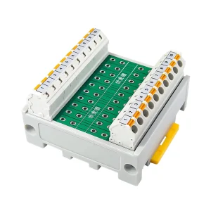10-Channel 24VDC Industrial Tin-Plated Copper PCB Terminal Block 17.5A Rated Current 5-10 AWG Push-In Connection Operating Temp