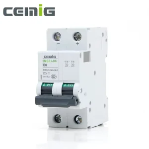 1000V 2P MCB Miniature Circuit Breaker 63A Low Voltage DC with 10KA Breaking Capacity