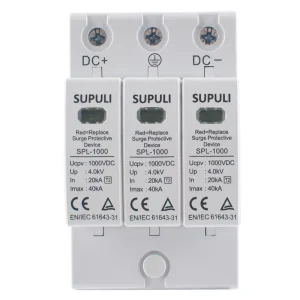 1000V 60kA 3P DC SPD Parafoudre Surge Protective Device