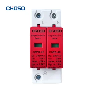 1000V DC Parafoudre 2P 40kA SPD Surge Protective Device Lightning Protection Voltage Protector for Solar PV System CE Certified