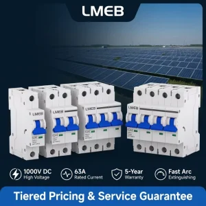 1000V Solar Circuit Breaker Miniature 10KA Breaking Capacity with TUV CB Certificate Din Rail Mounting