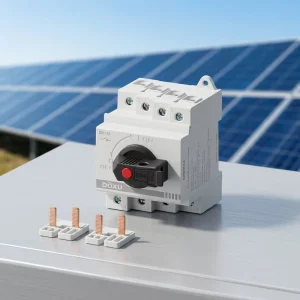 1000VDC 32Adc 4-Pole Solar Isolator Switch PV Solar Photovoltaic Load-Break Rotary Isolating Switch HLG1-32A PC Material