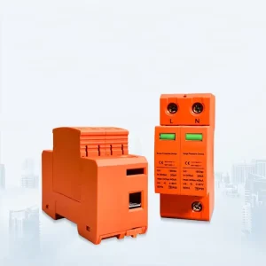 1000VDC T2 PV Surge Protective Device SPD 20-40kA Lightning Arrester Solar Panel Inverter Combiner Box 35mm DIN Rail IEC
