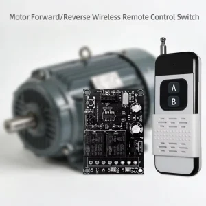 1000m Long Range High-Power 433MHz Remote Control Switch for DC Motors Garage Doors & Roller Shutters AC/DC 12/24V Input
