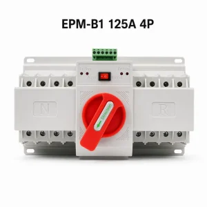 100A 125A 110V ATS Dual Power Auto/Manual Transfer Switch 4P Changeover Switch for Home Generator Backup Power