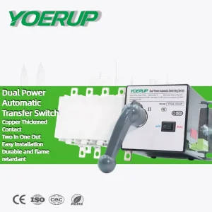 100A 125A 160A 200A 315A 400A 630A 800A 1000A Three Phase 4P Dual Power Auto Manual Changeover Automatic Transfer Switch ATS
