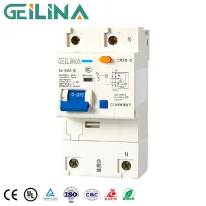 100A 1p+n RCBO Residual Current Circuit Breaker 230V 50Hz 50mA Earth Leakage Protection Circuit Breaker for Home Industrial Use