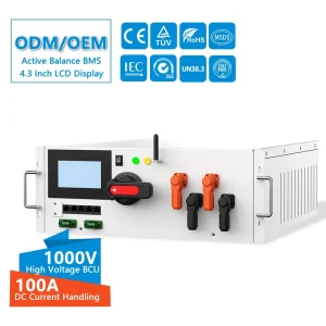 100A Active Balance HV BMS High Voltage with Master and Slave 160S CAN RS485 WiFi 4.3 LCD for UPS Battery Management