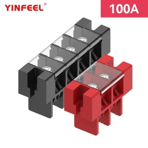 100A Low Voltage Feed through Terminal Block Single Level for Industrial Automation and Energy Storage Converter