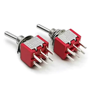 100SP2T6B11M1QEH Mini Flat Anti Rotation SPDT On-Mom Panel Mount Toggle Switches for Electrical Equipment Solder Lug BOM