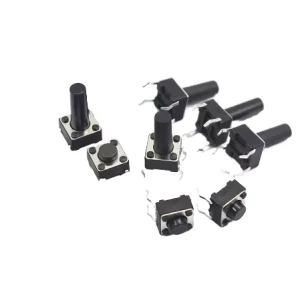 100pcs 4P Straight Insertion 250v Light Touch Micro Action Button Micro Switch Push Buttons in Various Sizes