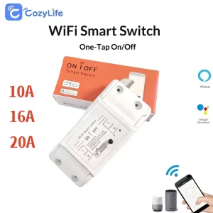 10A/20A Smart Circuit Breaker Switch Without Energy Monitor, Featuring Remote Timer Function Via Mobile App
