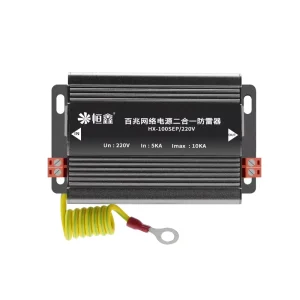 10KA 100Mbps RJ45 Power & Data Surge Protector 2 in 1 Metal Housing Network Lightning Arrester for CCTV System