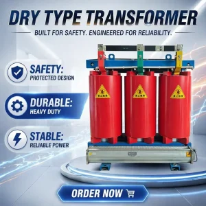 10kV Three Phase Dry Type Transformer Copper Aluminum Winding Circular Coil Low Loss High Efficiency Distribution Power