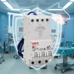 10mA Sensitivity 3P+N RCBO for Medical Grade Safety 63A 40A 32A 20A Residual Current Circuit Breaker with Overcurrent