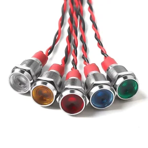 10mm Metal Power LED Indicator Lights IP65 Rated 40000 Hours Lifespan Multi color Compatible 3V 24V 110V 220V Durable Versatile