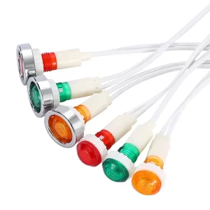 10mm Plastic Indicator Light 6v 12v 220v Red Indicator Light Wire Lead Indicator Telltale Light with Wire 12v Led Signal Lamp