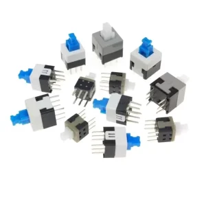 10pcs PCB Tact Tactile Micro Mini Latching Push Button On Off Self Lock UnLock Switch DIP 6 Pin Cap 5.8*5.8/7*7/8*8/8.5*8.5mm