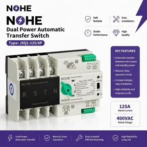 110V 220V Automatic Transfer Switch High Sensitive Response Circuit Breaker 4P Dual Power Switches