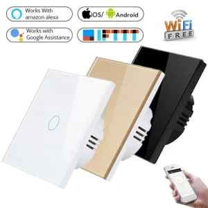 110v 240v 1 2 3 4 Gang for Tuya Zigbee Wall Smart Home Light Switches Wifi Wireless Remote Voice Control 4 Way Switch Smart Life