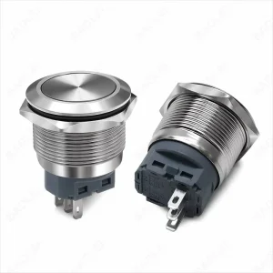 12/16/19/22/25/30/40mm Metal Push Button Switch Round Self Locking Instant Power Button 1NO1NC