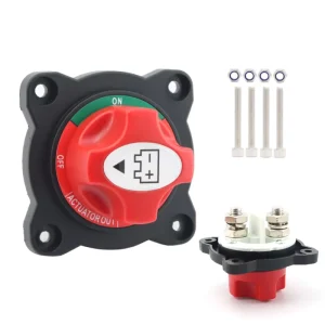 12 48V 300A 2 Position M10 Car Marine Battery Mass Switch Battery Cut on Off Switch Battery Disconnect Switch for Boat