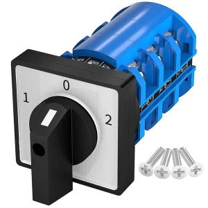 12 Terminals 63A 690V AC ON Off ON 3 Position Rotary Switch Slector Switch Changeover Switch Latching Universal Switch Selector