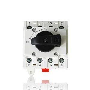1200V 32A Solar PV DC Isolator Switch with Rotating Handle & Din Rail Mounting for Solar Distribution Box