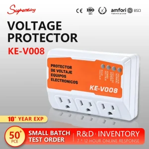 120V US Standard Voltage Protection Socket 12A KE V009 120V Model Overload Reset Protector PC Material TV