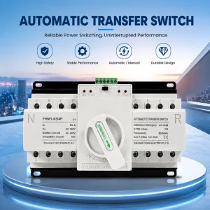 125A 2P Dual Power Automatic Transfer Switch ATS AC220V IEC60947-6-1 Generator Auto Changeover Switch