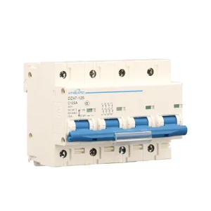 125A Low voltage Circuit Breaker DZ47 125 4P Miniature Circuit Breaker PA66 CE Certified 6KA Breaking Capacity IP65 Protection