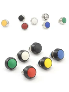 12MM 1NO Push Button Switch Screw Pin Metal Button Switch Indicator Light IP65 AC 250V Instant Reset Home Appliance