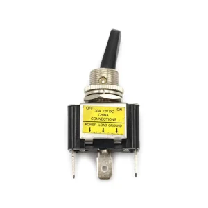 12MM 3 Position ON OFF Toggle Switch 30 Amp 12V Red LED Lighted Toggle Switch for Car Marine Truck