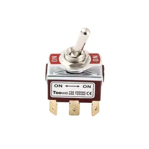12MM On On Quick Plug Terminal 6Pins Toggle Switch for Equipment Instruments