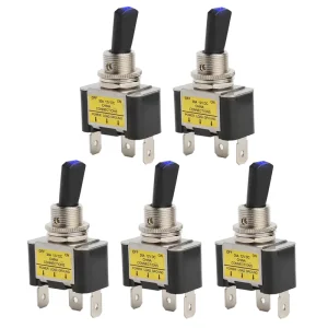 12MM Toggle Button Switch with Light Latching 12V 20A SPST ON/Off 3 Pin for Car Truck Marine RV Vehicles Boat
