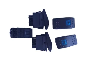 12V 24V 220V Waterproof Boat Rocker Switch Toggle 4 Pin SPST ON Off Switch 12V/20A 24V/10A with LED Light for Car Truck Marine