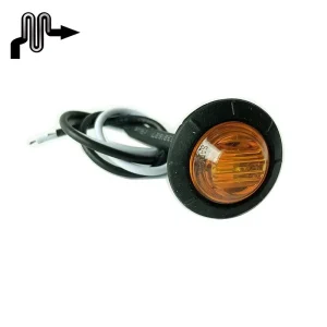 12V/24V 3/4 Inch Round Trailer Side Marker Indicator Lights Truck LED Clearance Lights Yellow White Red Truck Turn Signal Lamp