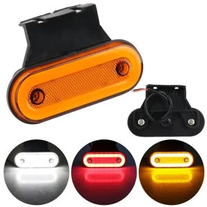 12V 24V Amber Red LED 4.5 Inch Side Marker Light for Truck Trailer Oval Clearance Lamp Waterproof Rear Indicator Lights