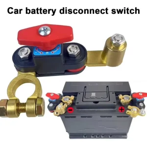 12V 24V Car Battery Disconnect Switch Manual Circuit Breaker Zinc Alloy Structure Negative Pole Disconnect Tool Free Knob